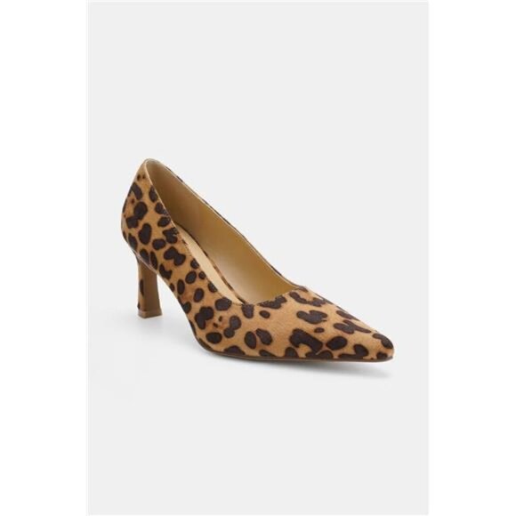 Beast Fashion Faux Suede Leopard Point Toe Pumps - Picture 3 of 6